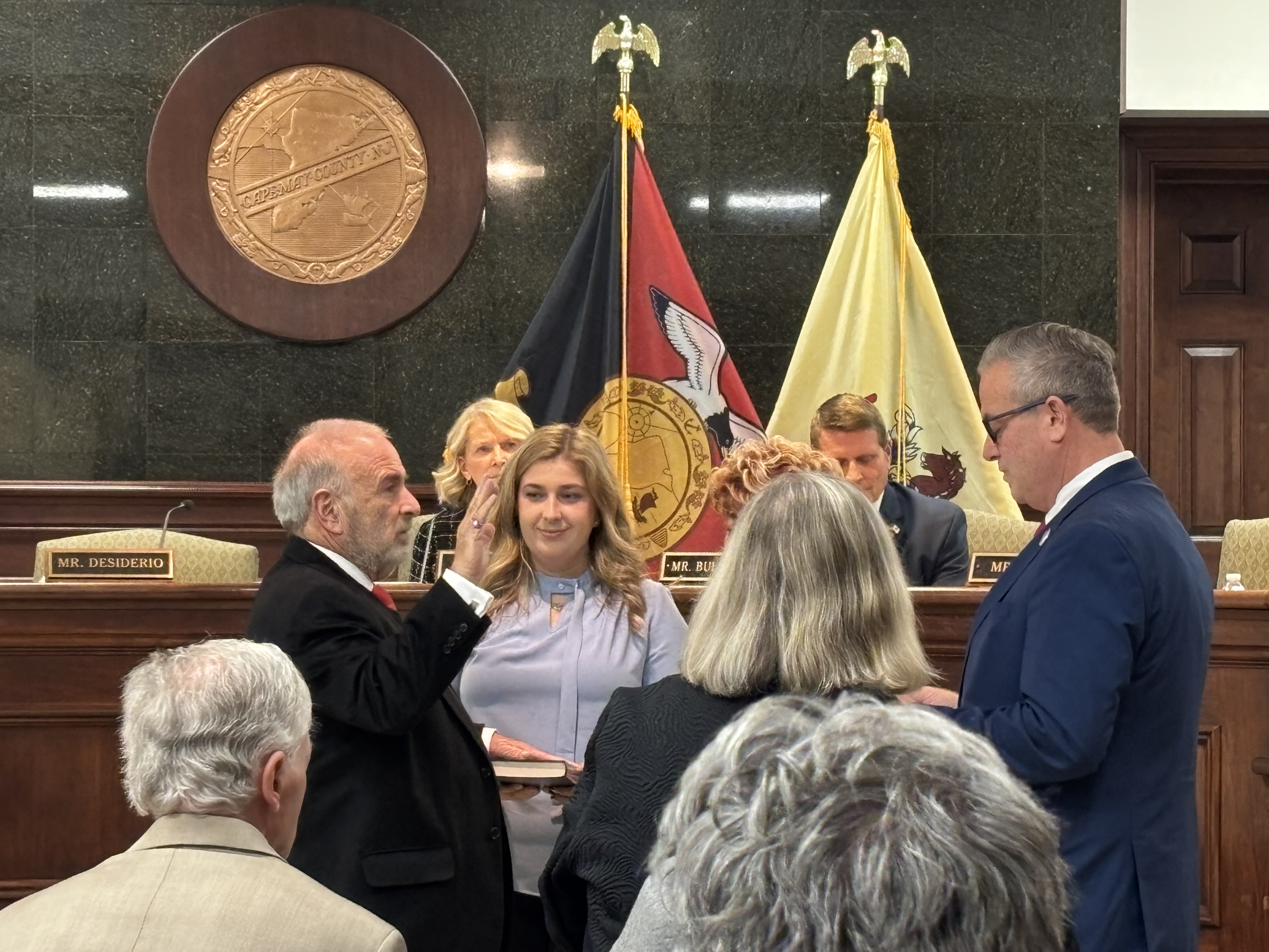 Cape May County Board of County Commissioners Holds 2025 Reorganization - Swears in Commissioner Leonard C. Desiderio as Director